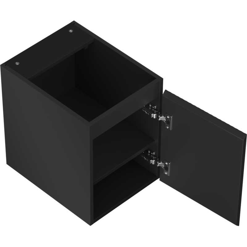 Mexen Rivel Badezimmer-Waschbeckenschrank 35 cm, 1 Tür, gerillt, Schwarz Matt - 91A21-03547-1-BF71