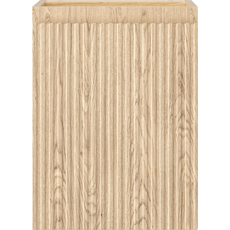Mexen Rivel Badezimmerschrank für Waschtisch 35 cm, 1 Tür, geriffelt, Eiche - 91A21-03547-1-BF81