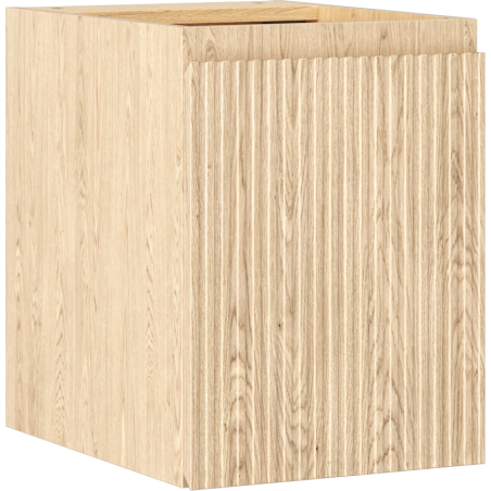 Mexen Rivel Badezimmerschrank für Waschtisch 35 cm, 1 Tür, geriffelt, Eiche - 91A21-03547-1-BF81