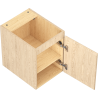 Mexen Rivel Badezimmerschrank für Waschtisch 35 cm, 1 Tür, geriffelt, Eiche - 91A21-03547-1-BF81
