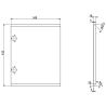 Mexen Rivel Badezimmer-Unterschrank 35 cm, 1 Tür, geriffelt, Nussbaum - 91A21-03547-1-BF86