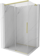 Mexen Rox L Duschkabine verschiebbar 90 x 75 cm, transparent, gebürstetes Gold - 8C2L-090-075-55-00