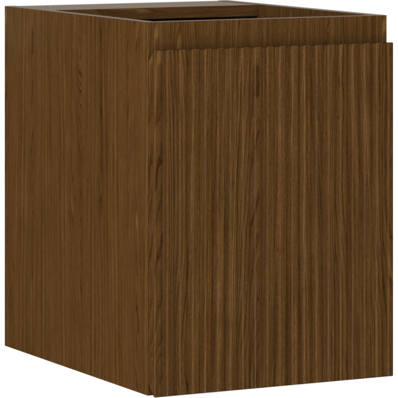 Mexen Rivel Badezimmer-Unterschrank 35 cm, 1 Tür, geriffelt, Nussbaum - 91A21-03547-1-BF86