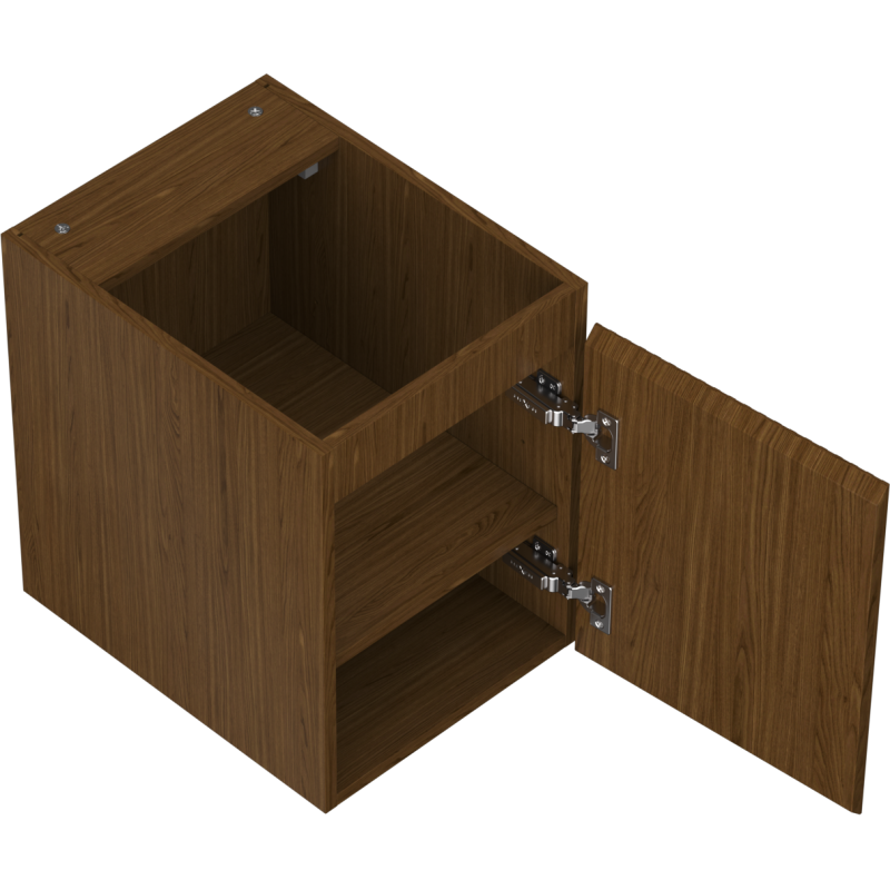 Mexen Rivel Badezimmer-Unterschrank 35 cm, 1 Tür, geriffelt, Nussbaum - 91A21-03547-1-BF86