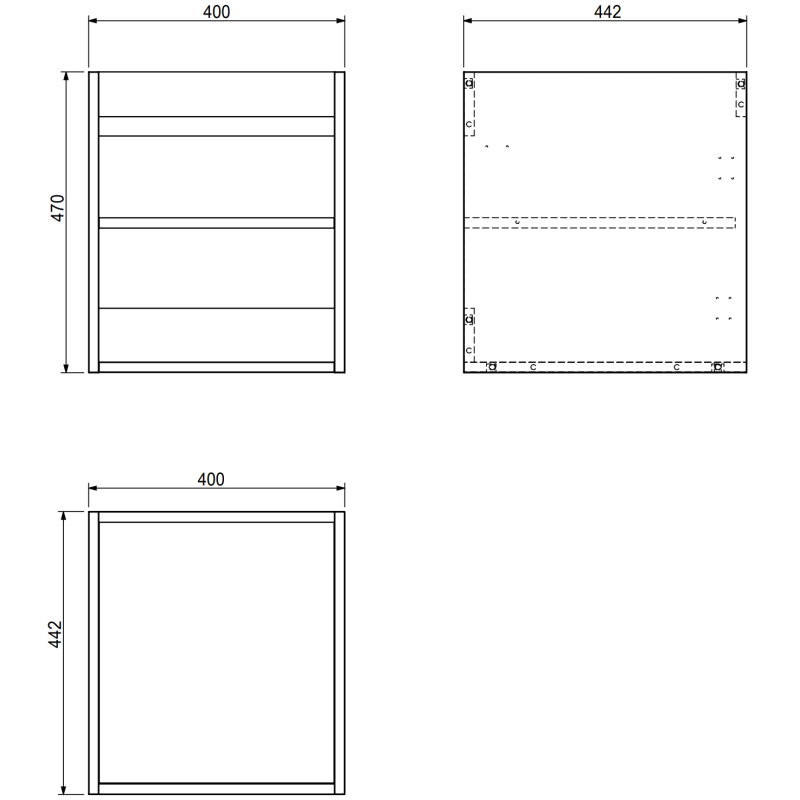 Mexen Rivel Badezimmerschrank für Waschbecken 40 cm, 1 Tür, gerippt, Graphit matt - 91A21-04047-1-BF66