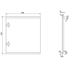 Mexen Rivel Badezimmerschrank für Waschbecken 40 cm, 1 Tür, gerippt, Graphit matt - 91A21-04047-1-BF66