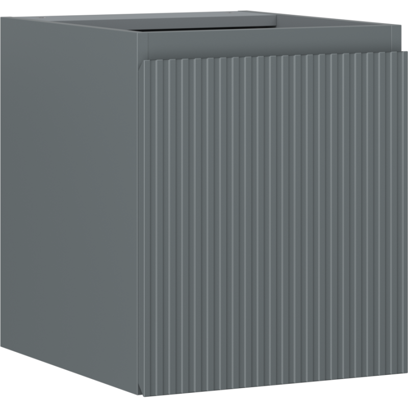 Mexen Rivel Badezimmerschrank für Waschbecken 40 cm, 1 Tür, gerippt, Graphit matt - 91A21-04047-1-BF66