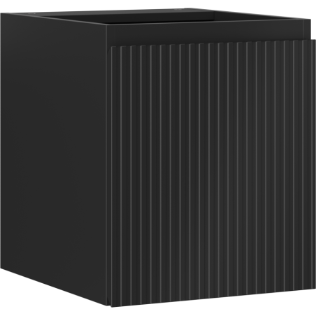 Mexen Rivel Badezimmerschrank 40 cm, 1 Tür, gerillt, schwarz matt - 91A21-04047-1-BF71