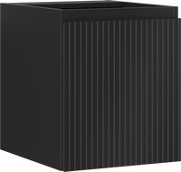 Mexen Rivel Badezimmerschrank 40 cm, 1 Tür, gerillt, schwarz matt - 91A21-04047-1-BF71
