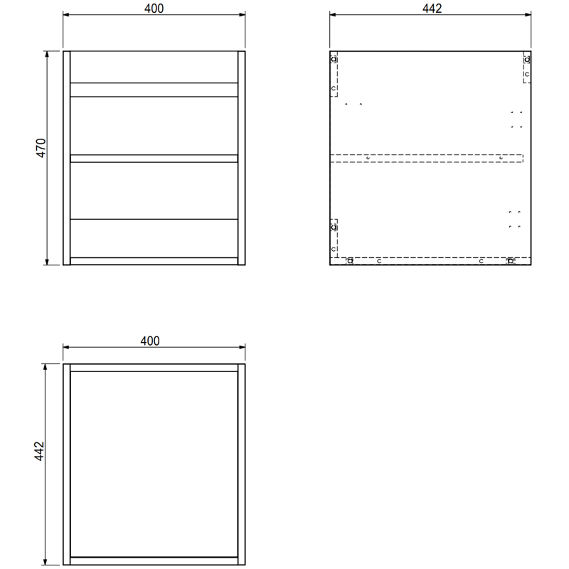 Mexen Rivel Badezimmerunterschrank 40 cm, 1 Tür, gerillt, Eiche - 91A21-04047-1-BF81