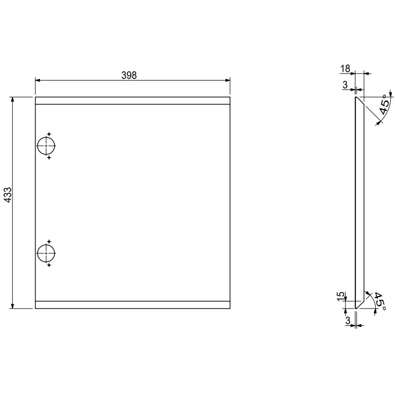 Mexen Rivel Badezimmerunterschrank 40 cm, 1 Tür, gerillt, Eiche - 91A21-04047-1-BF81