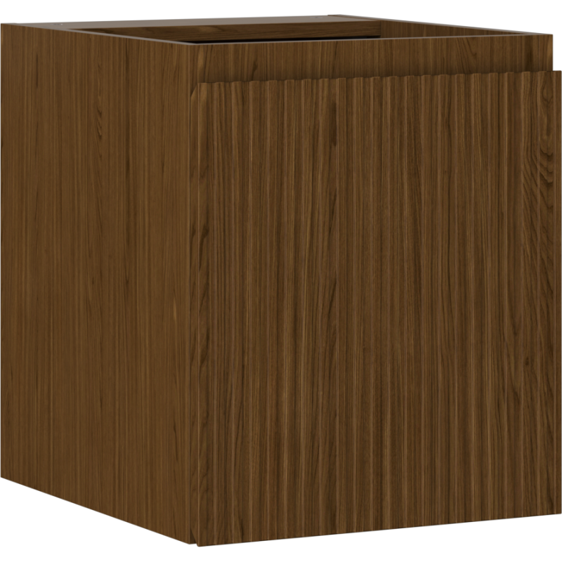 Mexen Rivel Badezimmerunterschrank 40 cm, 1 Tür, geriffelt, Nussbaum - 91A21-04047-1-BF86