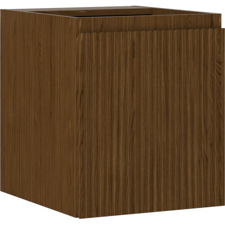 Mexen Rivel Badezimmerunterschrank 40 cm, 1 Tür, geriffelt, Nussbaum - 91A21-04047-1-BF86