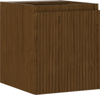 Mexen Rivel Badezimmerunterschrank 40 cm, 1 Tür, geriffelt, Nussbaum - 91A21-04047-1-BF86