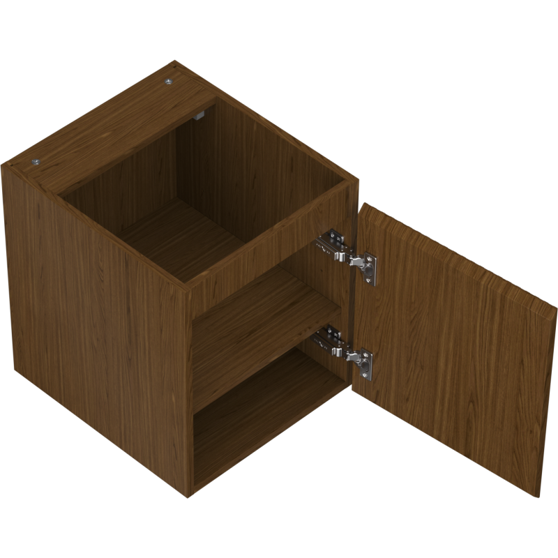 Mexen Rivel Badezimmerunterschrank 40 cm, 1 Tür, geriffelt, Nussbaum - 91A21-04047-1-BF86