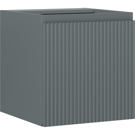 Mexen Rivel Badezimmerschrank für Waschbecken 45 cm, 1 Tür, geriffelt, Graphit matt - 91A21-04547-1-BF66