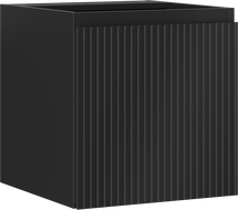 Mexen Rivel Badezimmerschrank für Waschbecken 45 cm, 1 Tür, geriffelt, Schwarz Matt - 91A21-04547-1-BF71