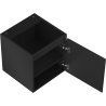 Mexen Rivel Badezimmerschrank für Waschbecken 45 cm, 1 Tür, geriffelt, Schwarz Matt - 91A21-04547-1-BF71