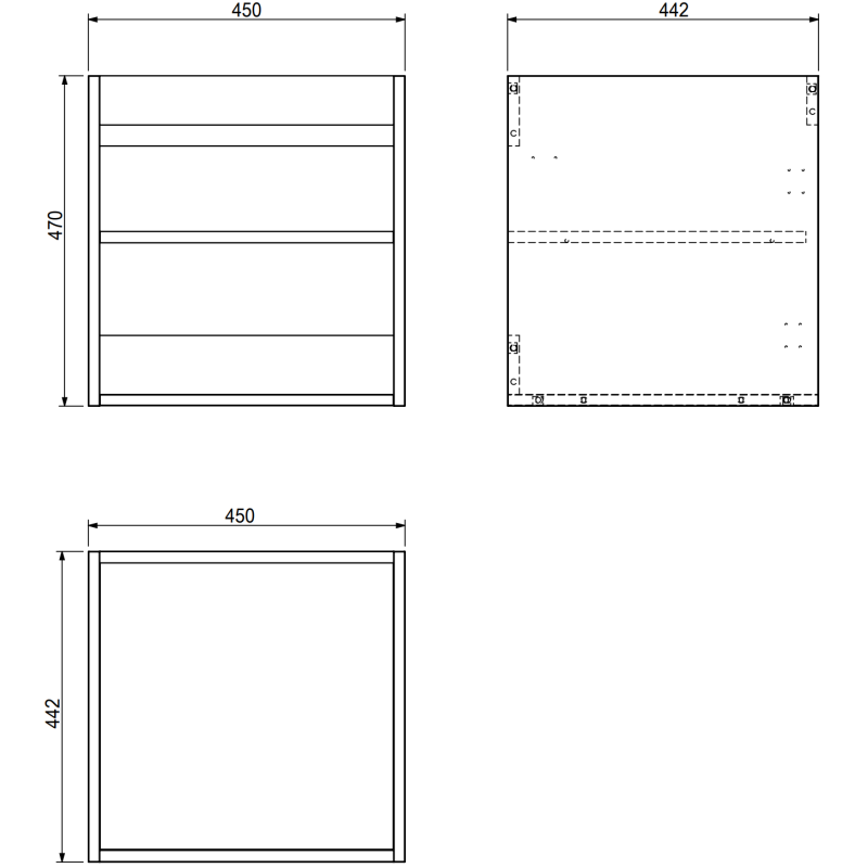 Mexen Rivel Badezimmerschrank 45 cm, 1 Tür, geriffelt, Eiche - 91A21-04547-1-BF81