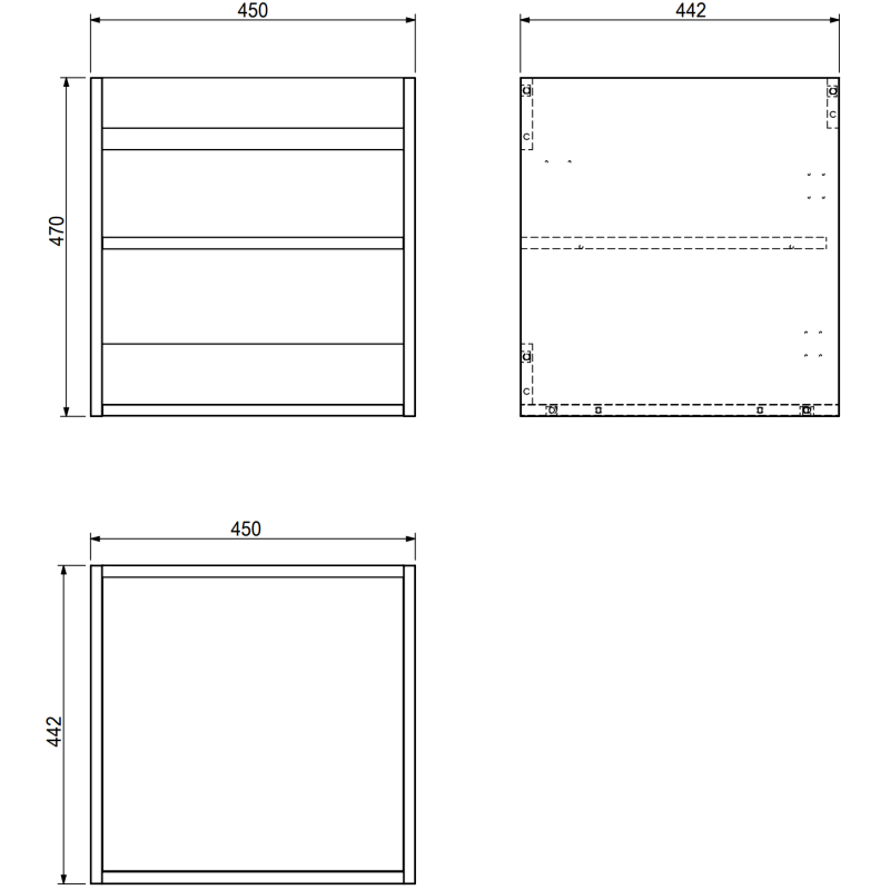 Mexen Rivel Badezimmerschrank 45 cm, 1 Tür, gerillt, Nussbaum - 91A21-04547-1-BF86