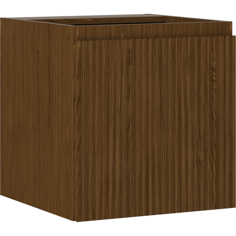 Mexen Rivel Badezimmerschrank 45 cm, 1 Tür, gerillt, Nussbaum - 91A21-04547-1-BF86