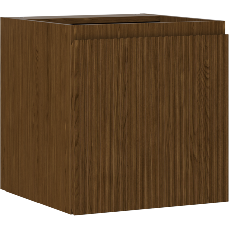Mexen Rivel Badezimmerschrank 45 cm, 1 Tür, gerillt, Nussbaum - 91A21-04547-1-BF86