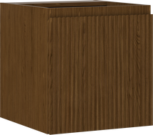Mexen Rivel Badezimmerschrank 45 cm, 1 Tür, gerillt, Nussbaum - 91A21-04547-1-BF86