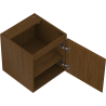 Mexen Rivel Badezimmerschrank 45 cm, 1 Tür, gerillt, Nussbaum - 91A21-04547-1-BF86