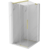 Mexen Rox L Schiebeduschkabine 95 x 95 cm, transparent, gebürstetes Gold - 8C2L-095-095-55-00