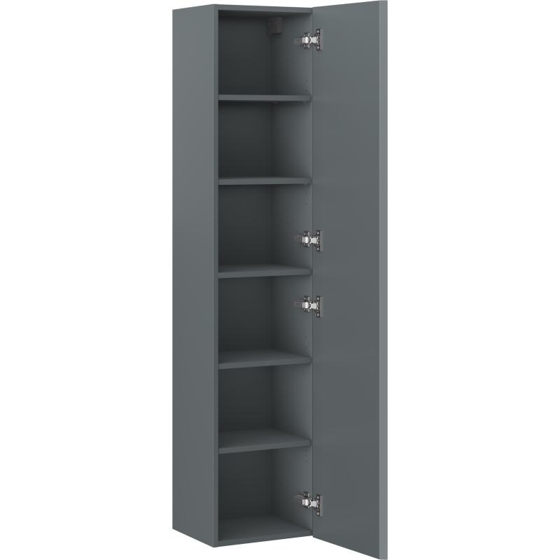 Mexen Rivel Badhochschrank 35 cm, 1 Tür, geriffelt, Graphit Matt - 91A21-03016-1-BF66