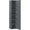 Mexen Rivel Badhochschrank 35 cm, 1 Tür, geriffelt, Graphit Matt - 91A21-03016-1-BF66