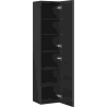 Mexen Rivel Badezimmerschrank 35 cm, 1 Tür, geriffelt, schwarz matt - 91A21-03016-1-BF71