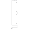 Mexen Rivel Badschrank 35 cm, 1 Tür, gerillt, Eiche - 91A21-03016-1-BF81