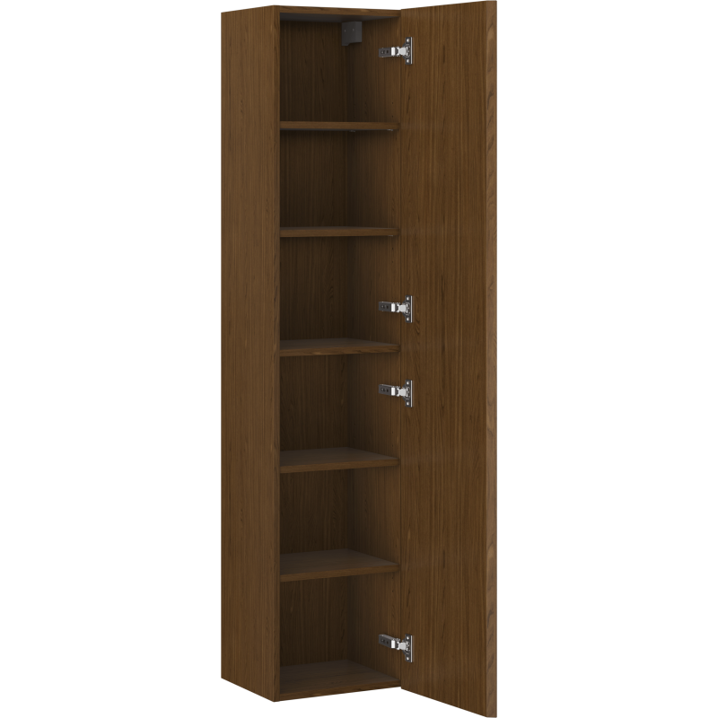Mexen Rivel Badschrank 35 cm, 1 Tür, geriffelt, Nussbaum - 91A21-03016-1-BF86
