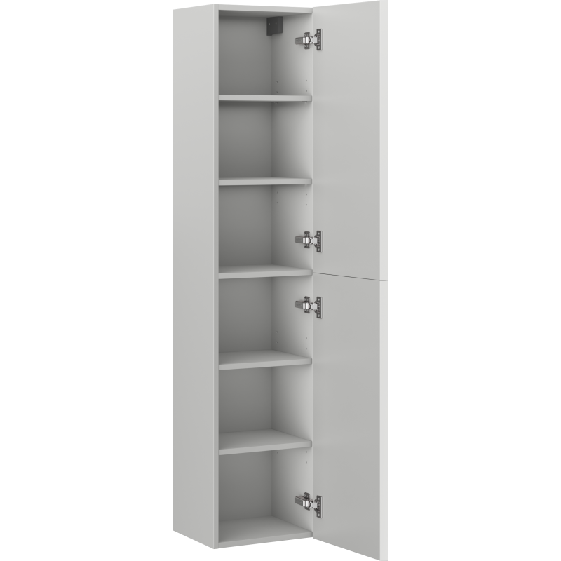 Mexen Rivel Badezimmersäule 35 cm, 2 Türen, geriffelt, graumatt - 91A21-03016-2-BF62