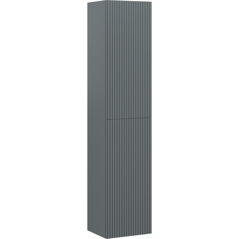 Mexen Rivel Badezimmerschrank 35 cm, 2 Türen, geriffelt, Grafit matt - 91A21-03016-2-BF66