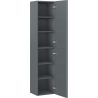Mexen Rivel Badezimmerschrank 35 cm, 2 Türen, geriffelt, Grafit matt - 91A21-03016-2-BF66