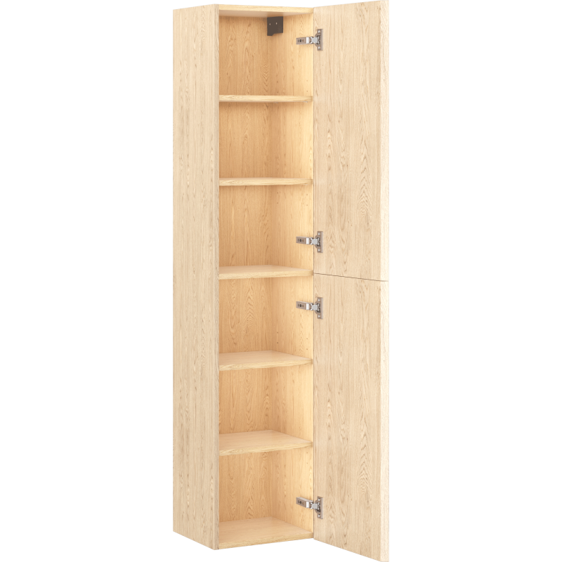 Mexen Rivel Badezimmerständer 35 cm, 2 Türen, geriffelt, Eiche - 91A21-03016-2-BF81