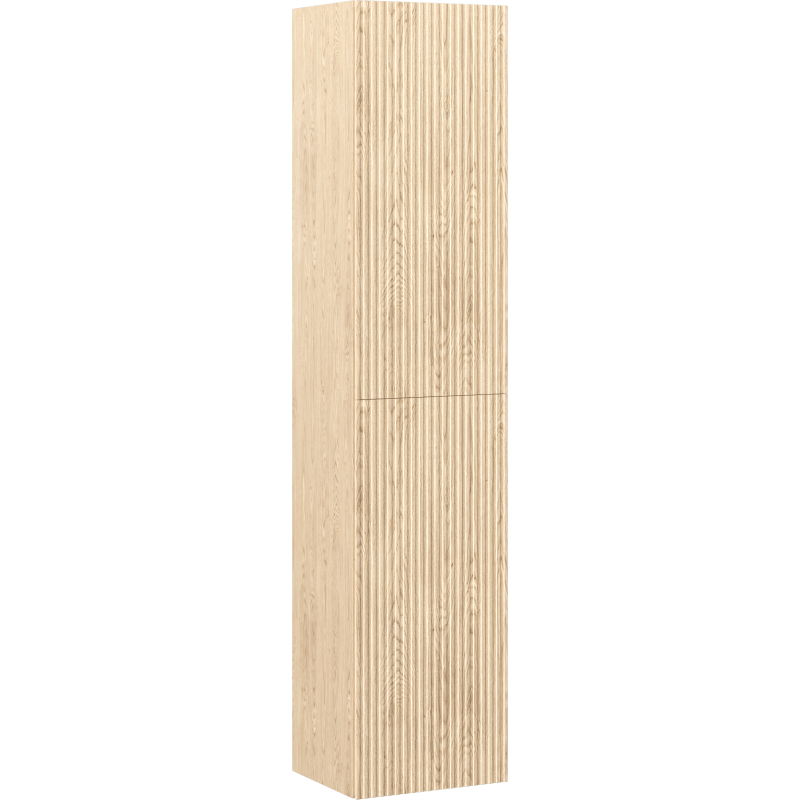 Mexen Rivel Badezimmerständer 35 cm, 2 Türen, geriffelt, Eiche - 91A21-03016-2-BF81