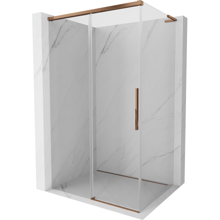Mexen Rox L Schiebeduschkabine 100 x 75 cm, transparent, Roségold - 8C2L-100-075-60-00