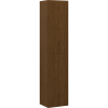 Mexen Rivel Badezimmer-Säule 35 cm, 2 Türen, geriffelt, Nussbaum - 91A21-03016-2-BF86