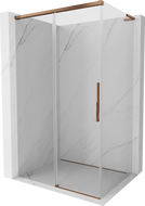 Mexen Rox L Duschkabine Schiebetür 100 x 80 cm, transparent, Roségold - 8C2L-100-080-60-00