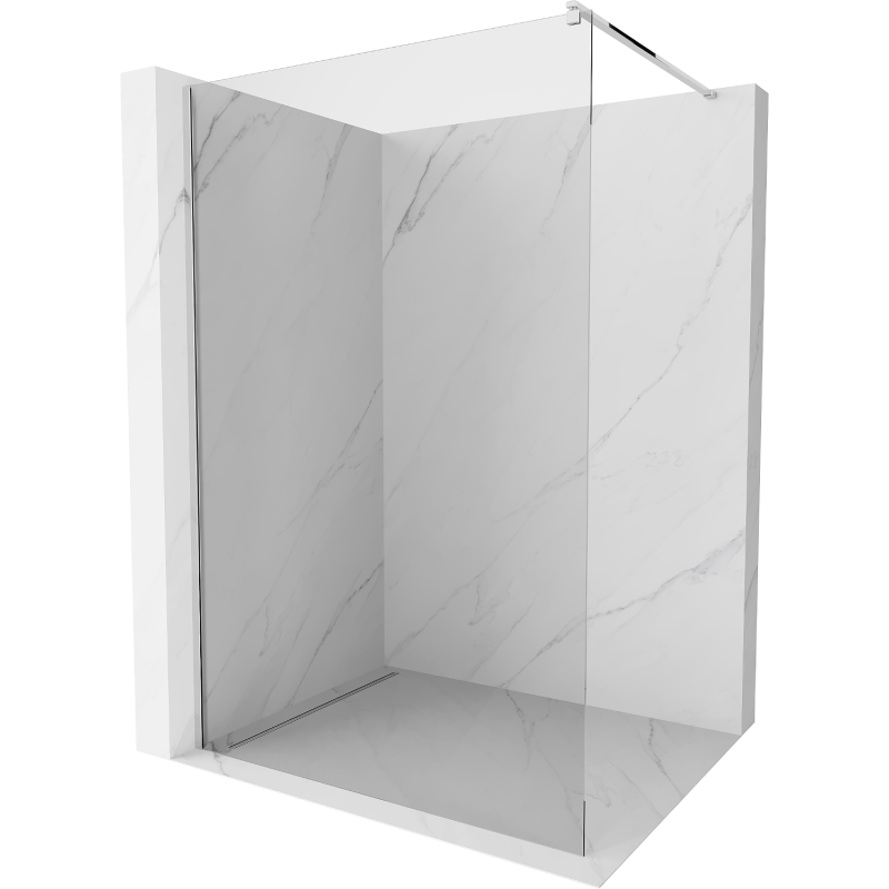 Mexen Kioto Duschwand Walk-in 50 x 200 cm, transparent 8 mm, Chrom - 800-050-101-01-00