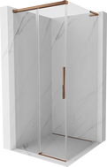 Mexen Rox L Duschkabine Schiebetür 95 x 95 cm, transparent, Roségold - 8C2L-095-095-60-00