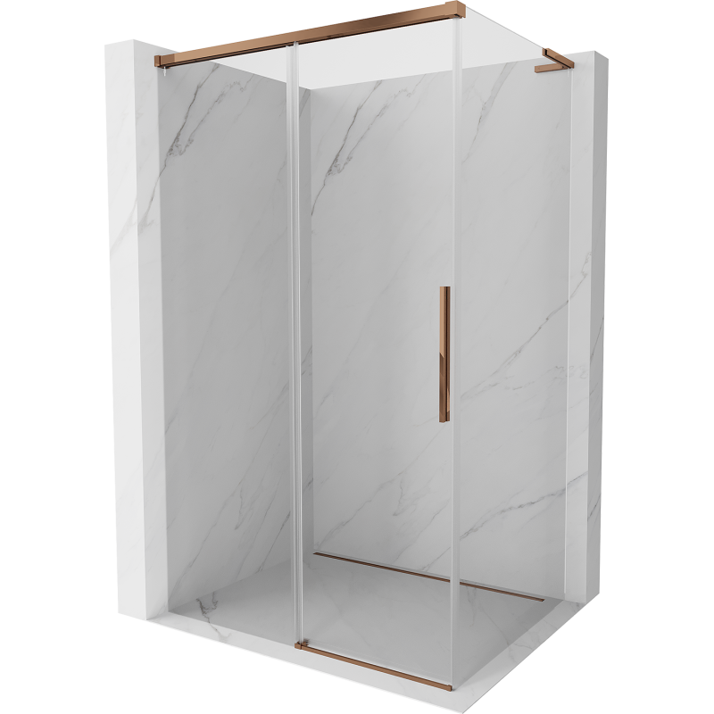 Mexen Rox L Duschkabine, 110 x 95 cm, transparent, Roségold - 8C2L-110-095-60-00