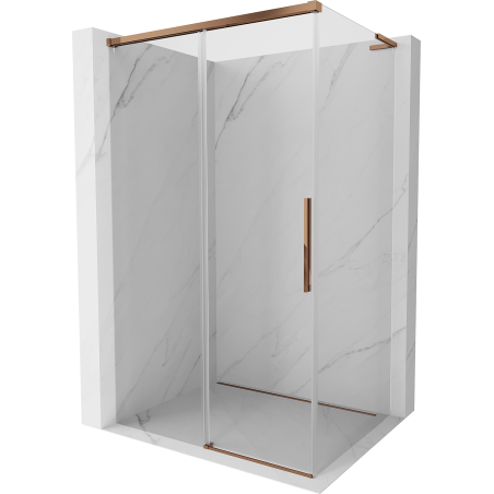 Mexen Rox L Duschkabine verschiebbar 90 x 120 cm, transparent, Roségold - 8C2L-090-120-60-00