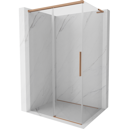 Mexen Rox L Schiebetür-Duschkabine 95 x 70 cm, transparent, gebürstetes Kupfer - 8C2L-095-070-65-00