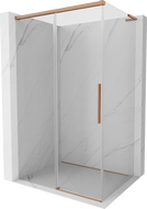 Mexen Rox L Duschkabine verschiebbar 100 x 90 cm, transparent, gebürstetes Kupfer - 8C2L-100-090-65-00