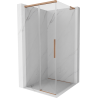 Mexen Rox L Schiebeduschkabine 100 x 100 cm, transparent, gebürstetes Kupfer - 8C2L-100-100-65-00