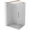 Mexen Rox L Duschkabine, schiebbar, 110 x 100 cm, transparent, gebürstetes Kupfer - 8C2L-110-100-65-00